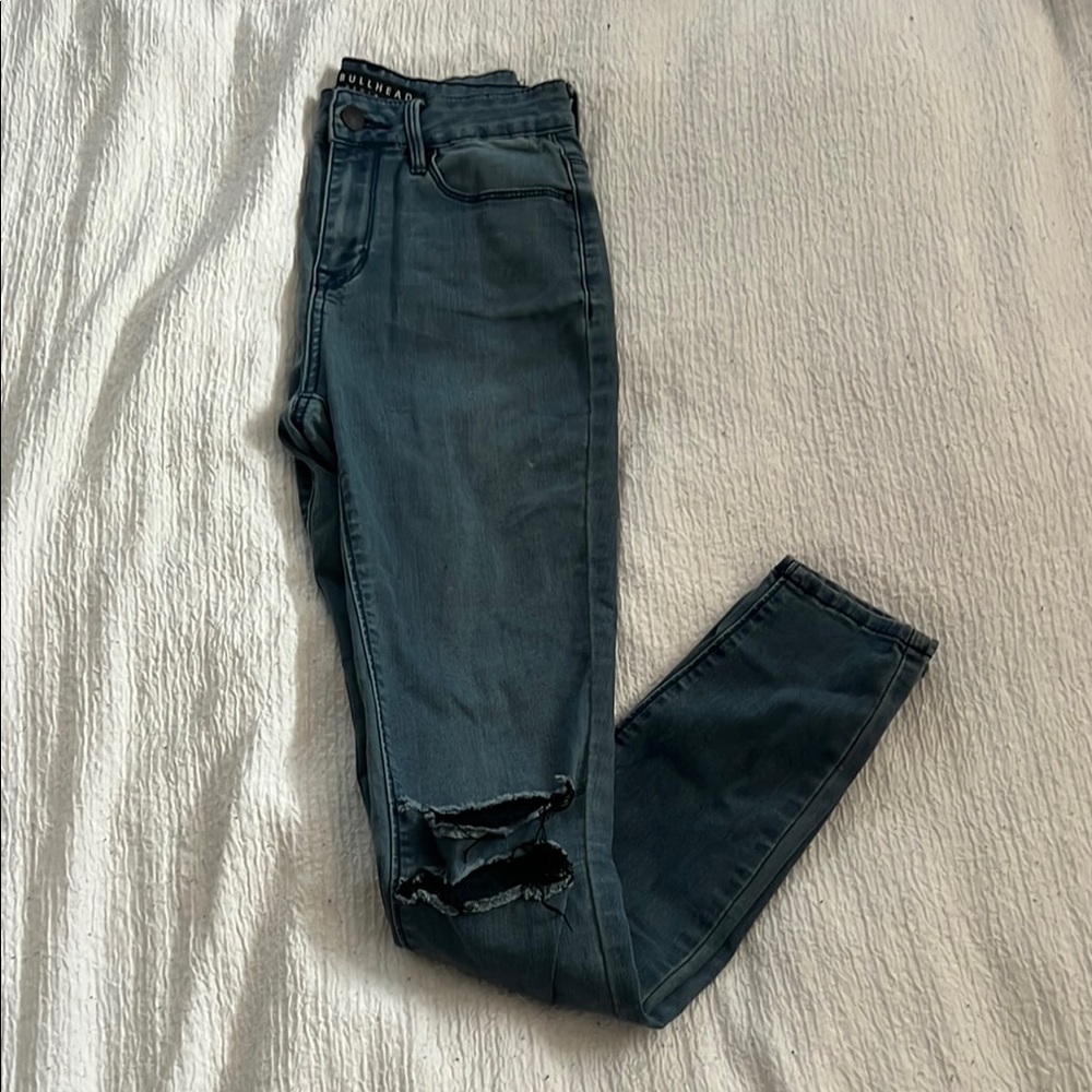 PacSun Blue Skinny Distressed Jeans